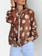 Chaqueta Italiana Lunares, fondo Terracota