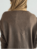 Sweater Flor, color Chocolate