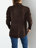 Sweater Cuello Alto, color Chocolate