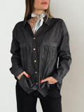 Blusa Jeans, color Gris