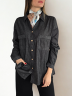 Blusa Jeans, color Gris