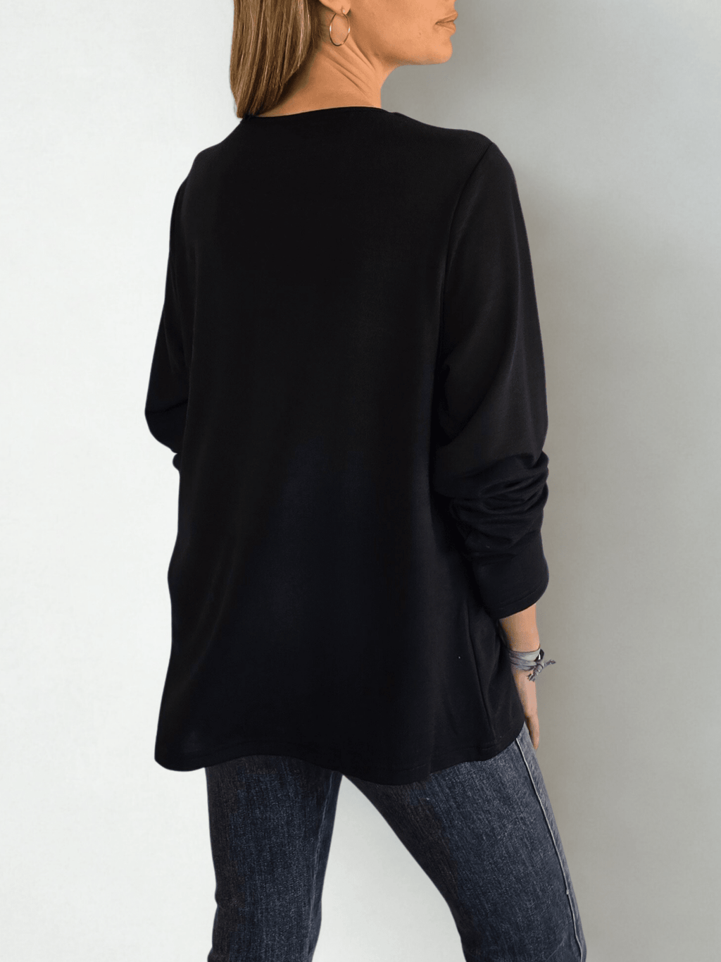 Polera Tres botones, color Negro