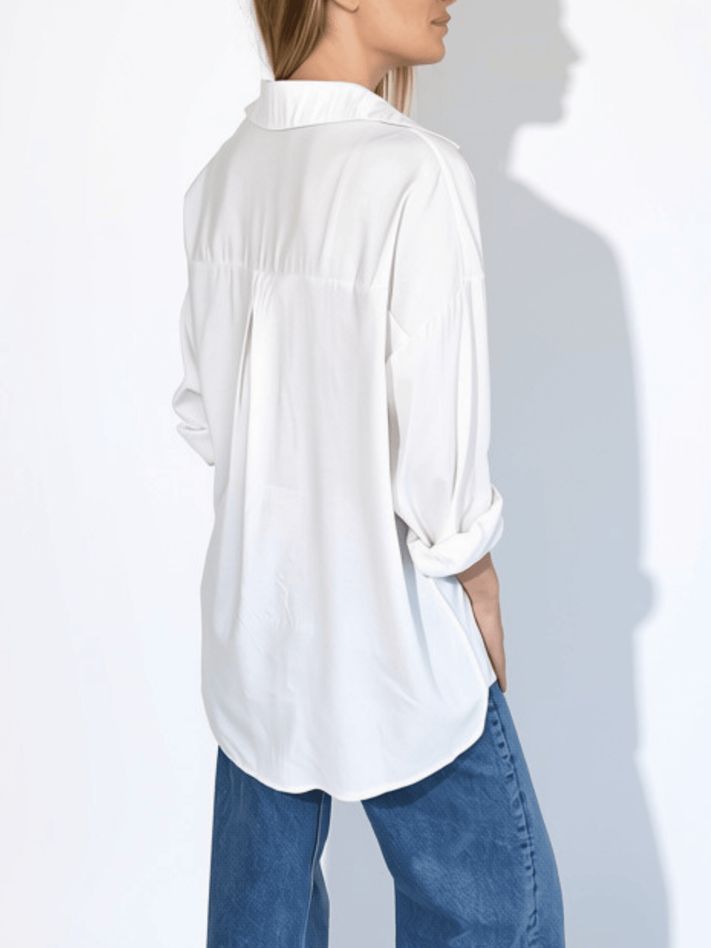 Blusa Tencel, color Blanco