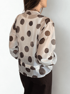 Chaqueta Italiana Lunares, fondo Beige