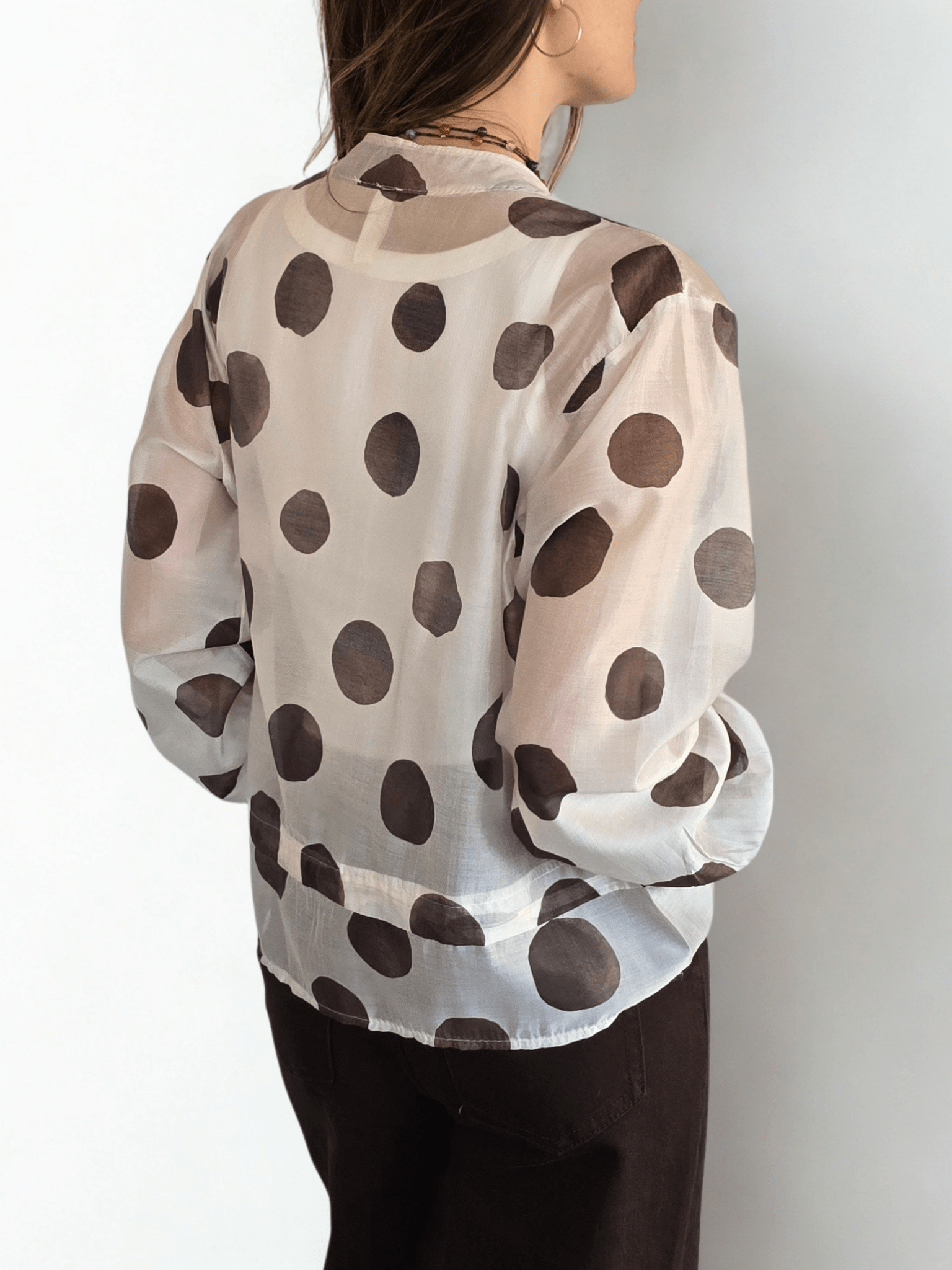 Chaqueta Italiana Lunares, fondo Beige
