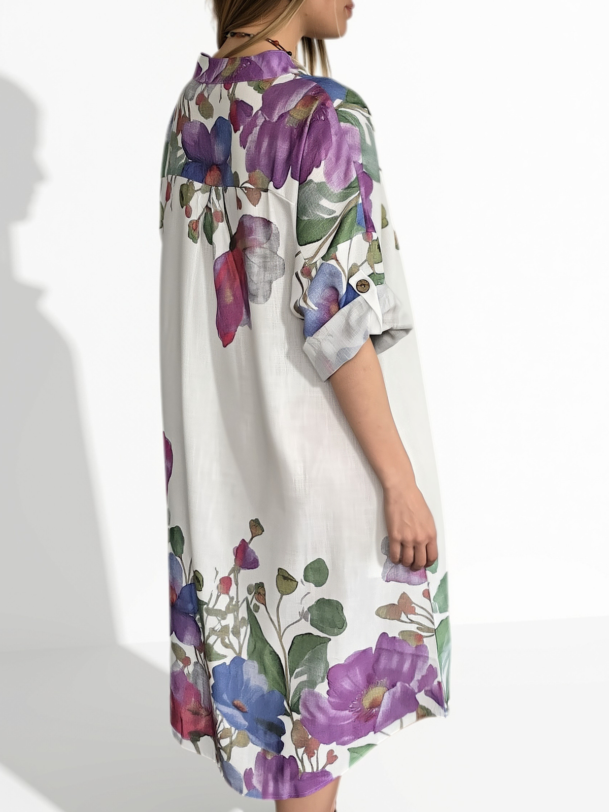 Vestido Estampado, fondo Blanco