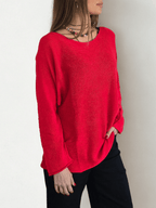 Sweater Italiano de Hilo, color Rojo
