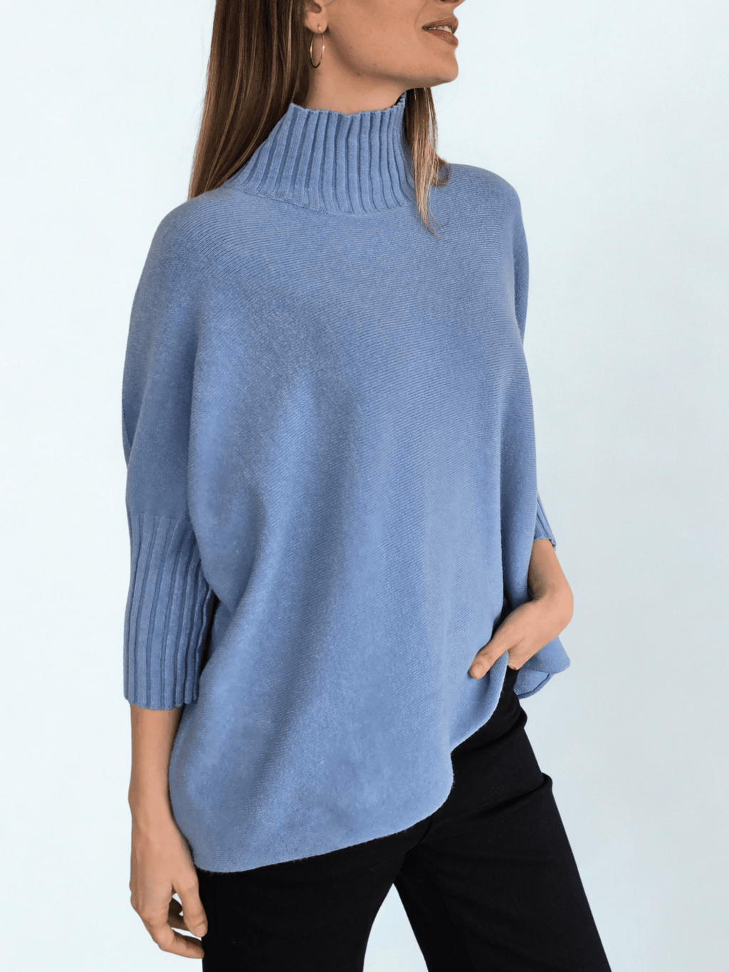 Sweater Italiano Manga 3/4, color Jacinto