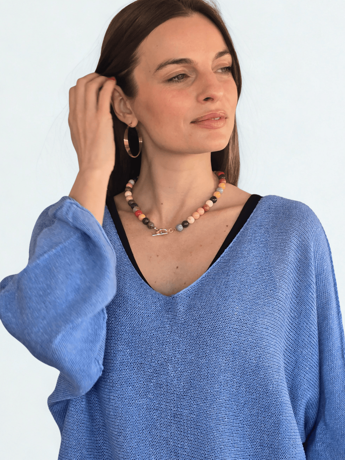 Collar Multicolor Piedra Mediana