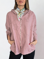 Chaqueta Italiana Bordada, color Rosado