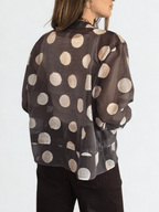 Chaqueta Italiana Lunares, fondo chocolate