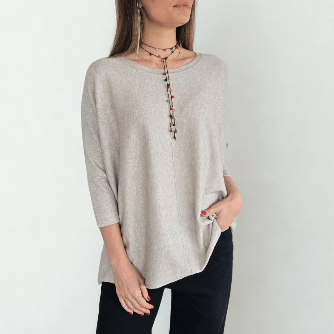 Sweater Ancho, color Beige