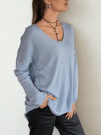 Sweater Italiano ancho, color Celeste