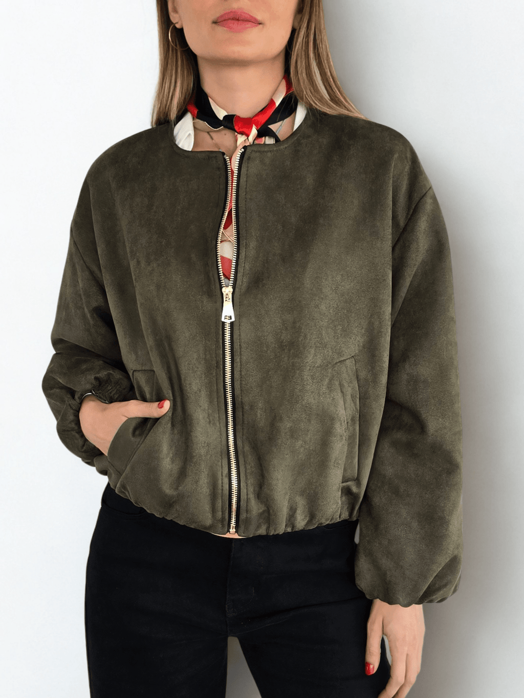 Chaqueta Bomber Italiana, color Verde