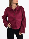 Chaqueta de Paño, color Burdeo