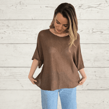 Cargar imagen en el visor de la galería, Sweater Italiano básico, color Chocolate
