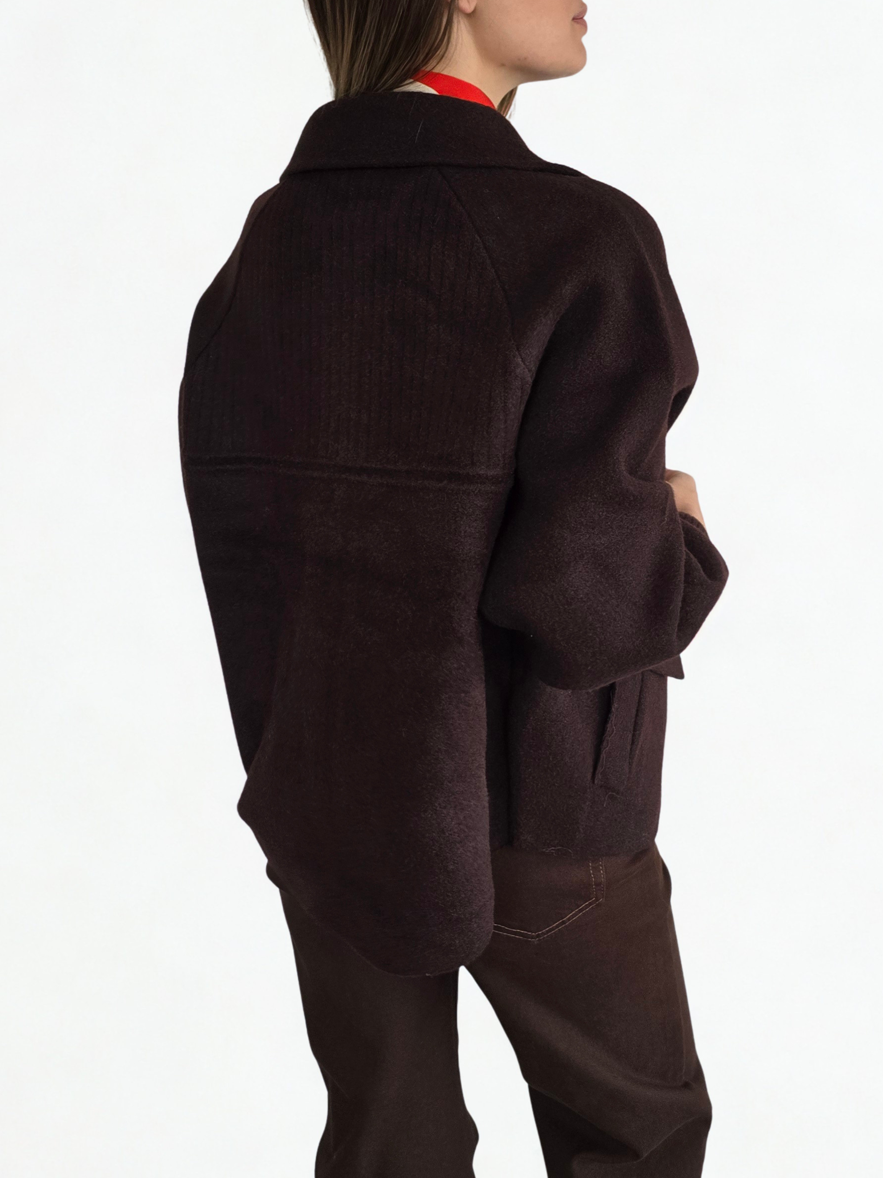 Chaqueta Bolsillo con detalle, color Chocolate