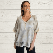 Cargar imagen en el visor de la galería, Sweater Italiano tejido, color Taupe
