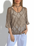 Sweater Italiano Rombos, color Taupe