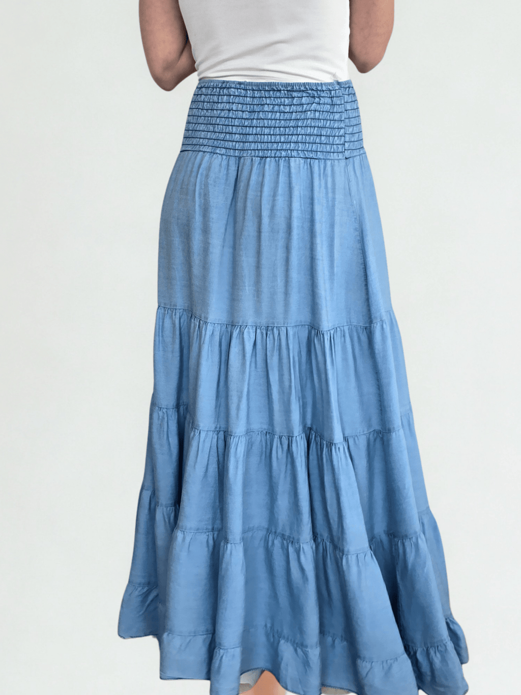 Pollera Italiana Jeans, color Celeste