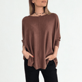 Sweater Ancho, color Chocolate