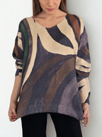 Sweater Estampado, tonos Café