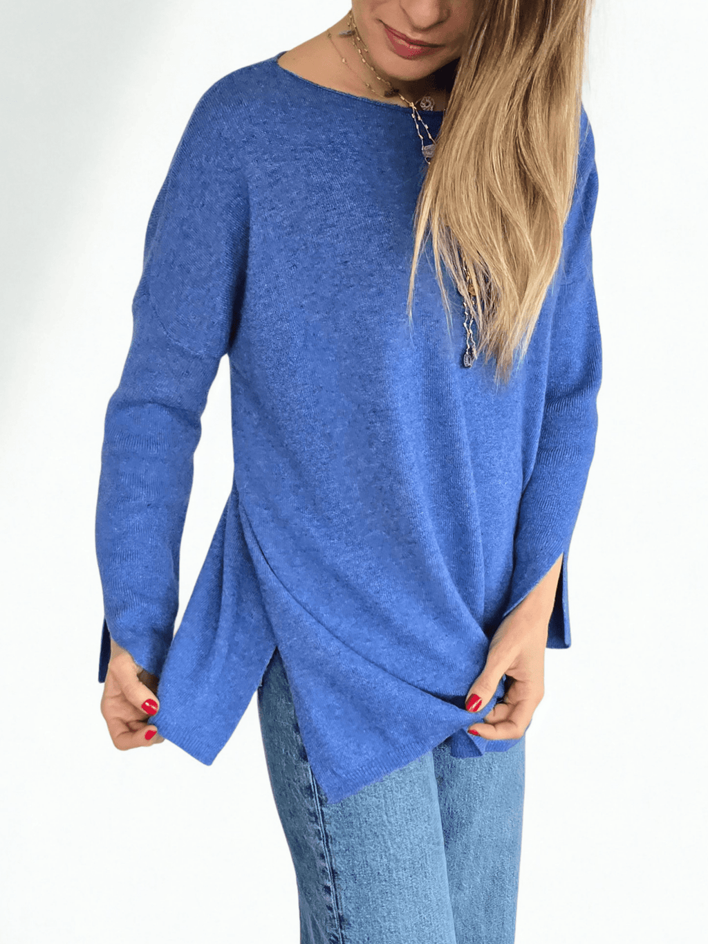 Sweater Italiano Puño Abierto, color Jacinto