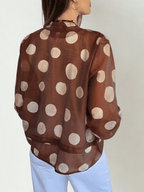 Chaqueta Italiana Lunares, fondo Terracota