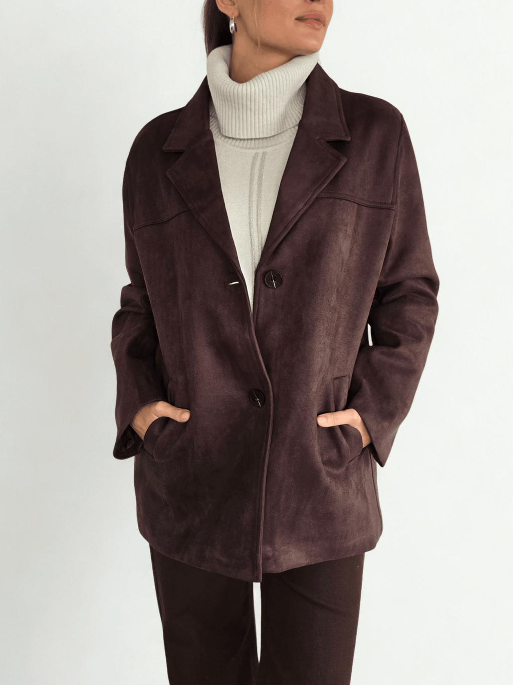 Chaqueta Blazer, color Chocolate