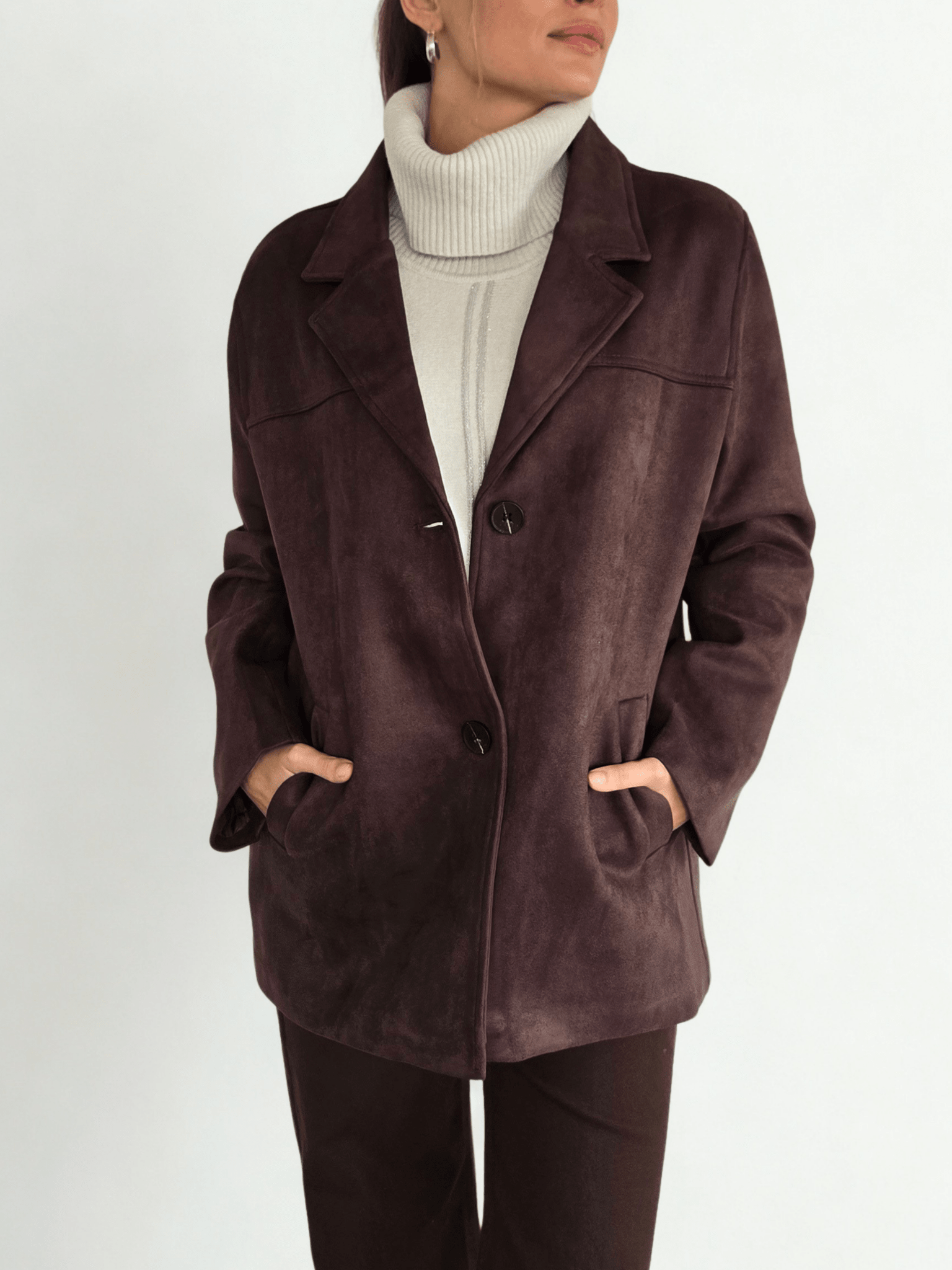 Chaqueta Blazer, color Chocolate