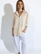 Blusa Rayada , color Amarillo con Blanco