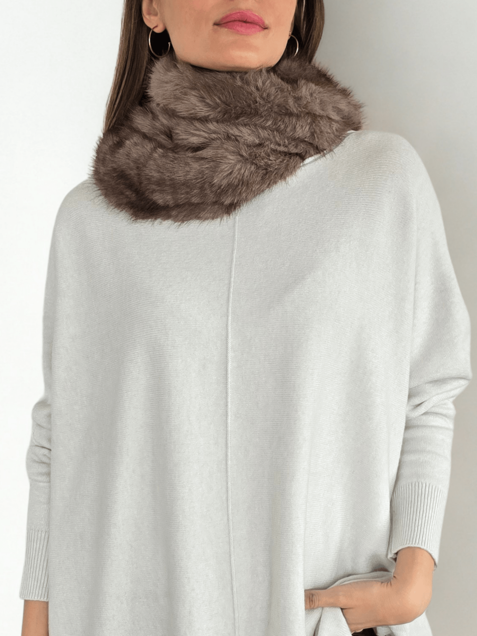 Bufanda Piel, color Taupe