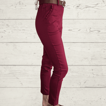 Cargar imagen en el visor de la galería, Pantalón Jogger Italiano,color Burdeo
