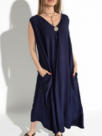 Vestido Un botón, color Azul