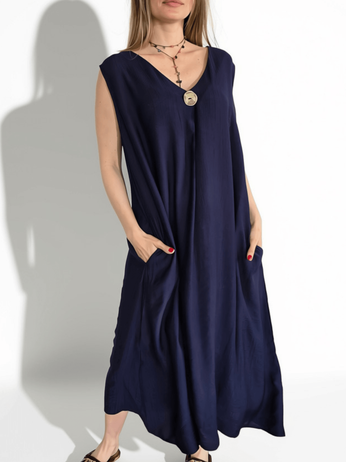 Vestido Un botón, color Azul