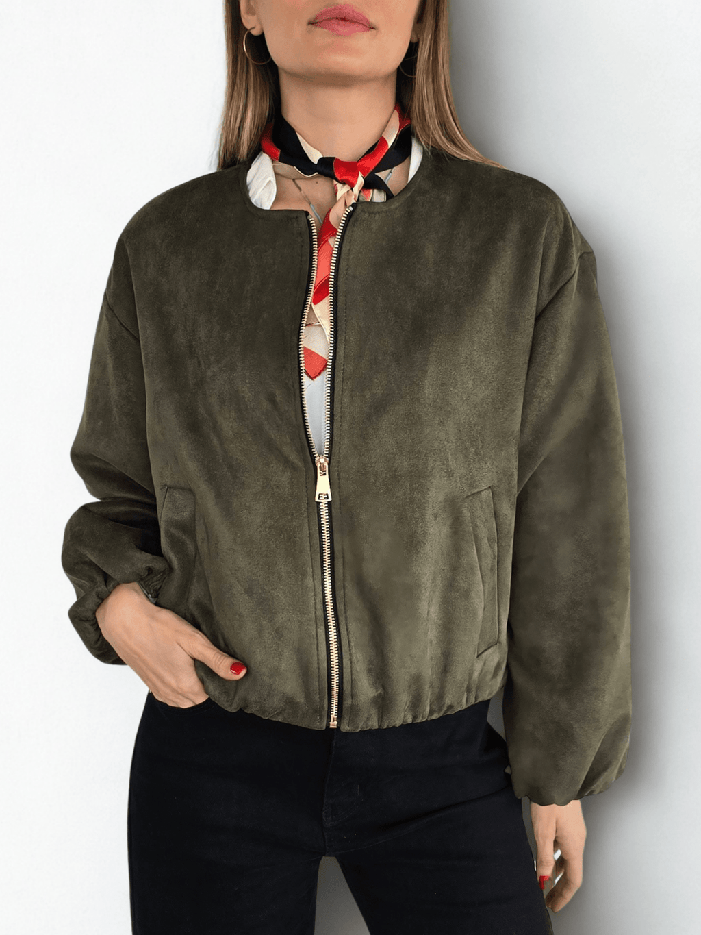 Chaqueta Bomber Italiana, color Verde