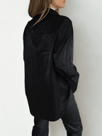 Blusa Dos Bolsillos, color Negro