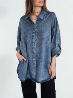 Chaqueta Jeans Tencel, color Azul