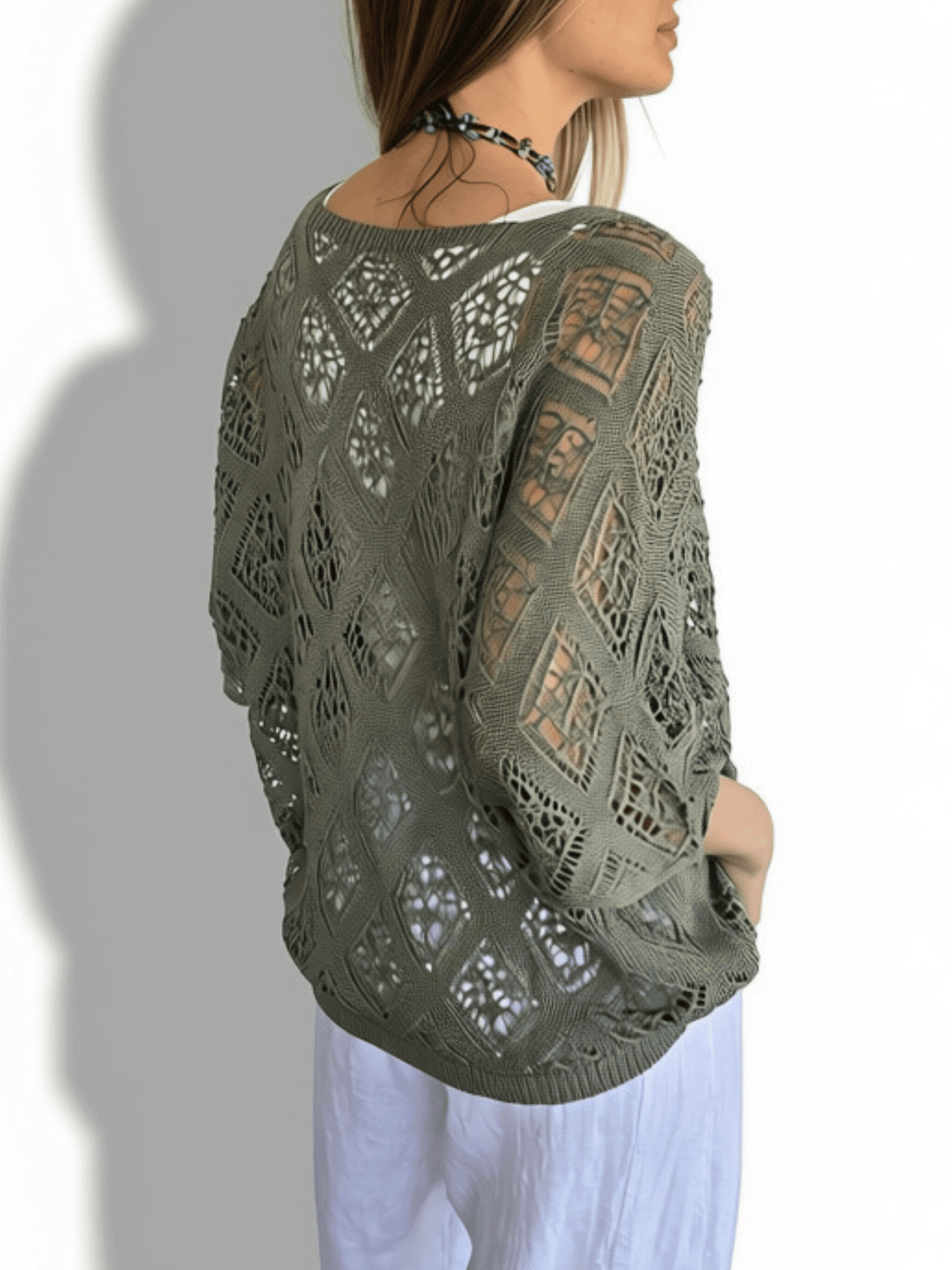 Sweater Italiano Rombos, color Verde