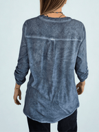 Blusa Teñida, color Azul