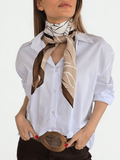 Pañuelo Estampado, Orilla Chocolate