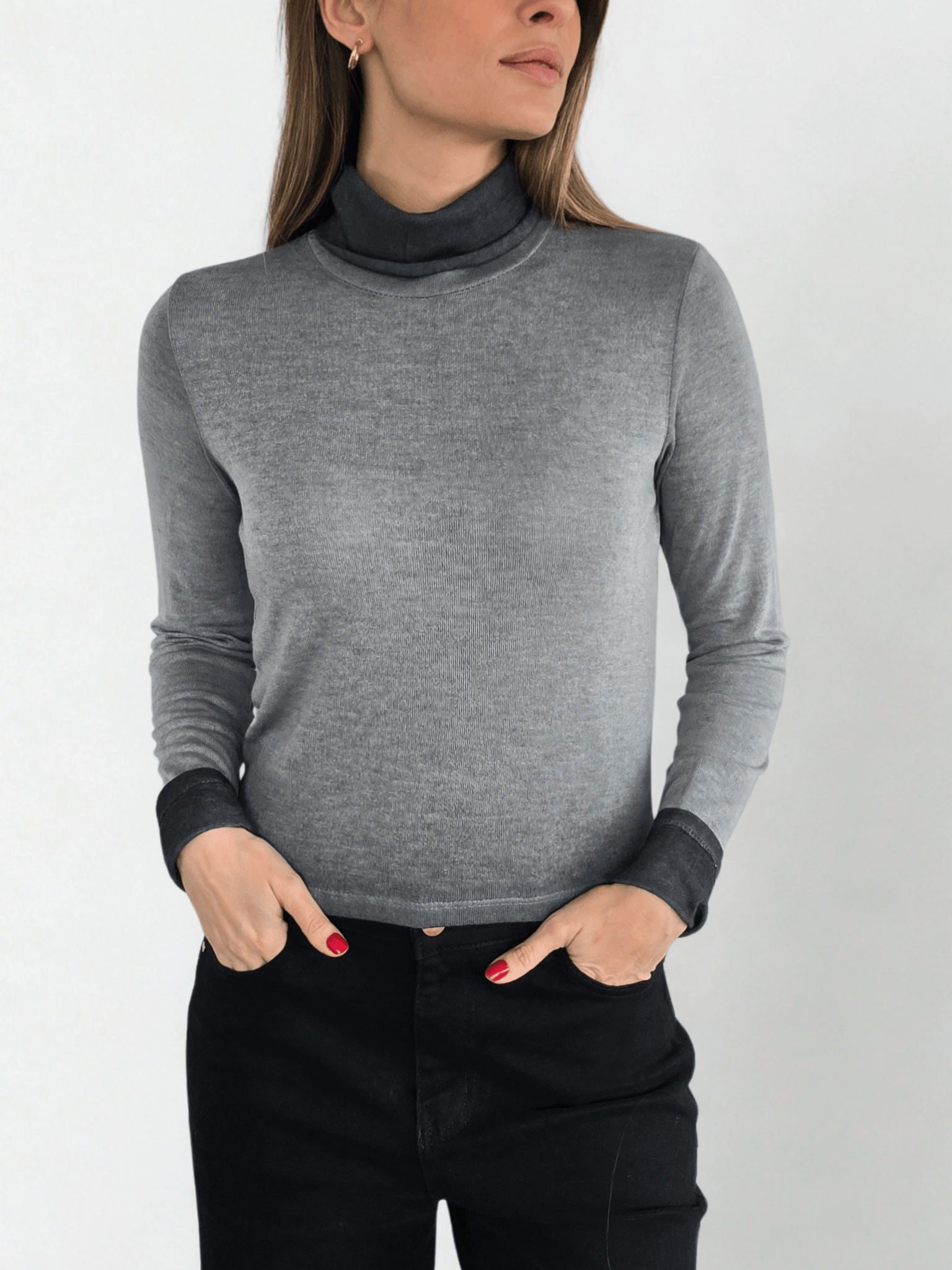 Polera Beatle Italiano corto, color gris