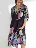 Vestido Estampado, fondo Negro