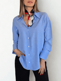 Blusa Escote en V, color Celeste