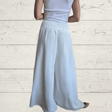 Cargar imagen en el visor de la galería, Pantalón ancho elásticado, color Blanco

