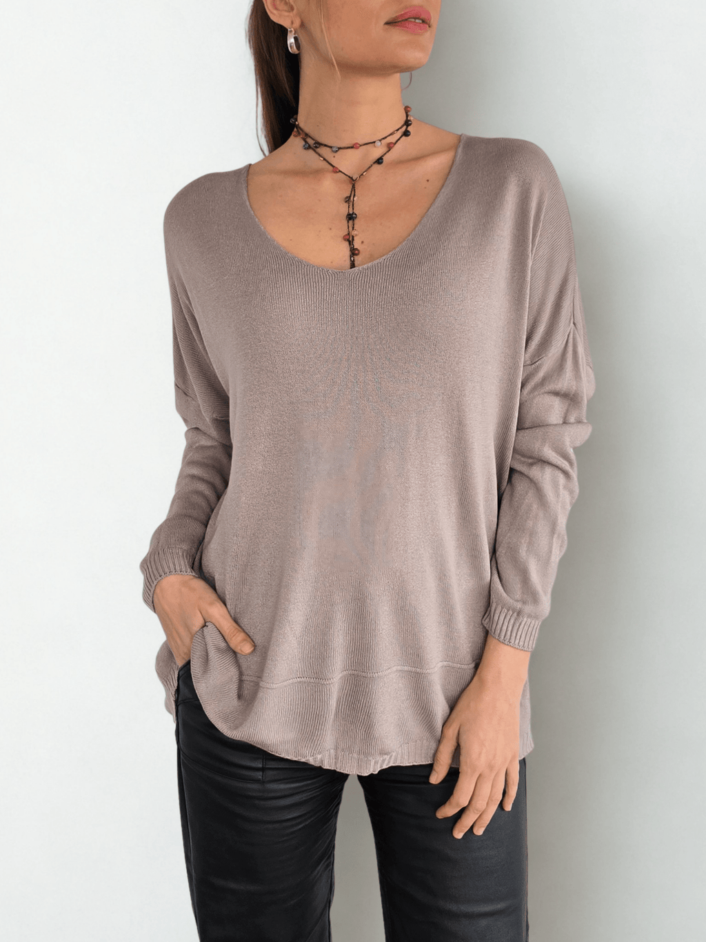 Sweater Italiano Ancho, color Taupe