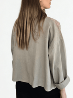 Chaqueta Bordada, color Taupe