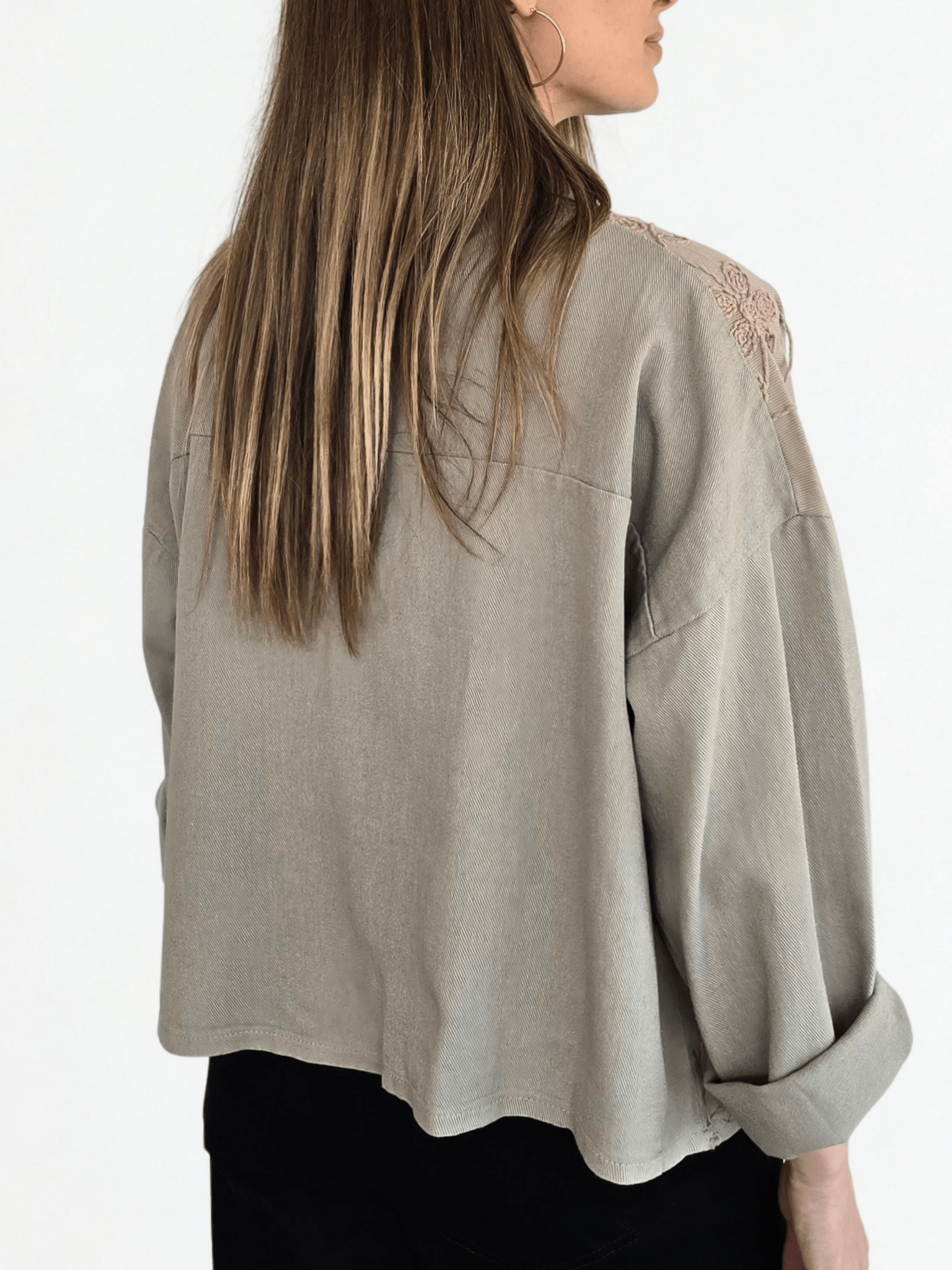 Chaqueta Bordada, color Taupe