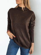 Sweater Cuello Alto, color Chocolate