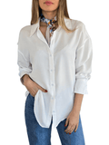 Blusa Escote en V, color Blanco